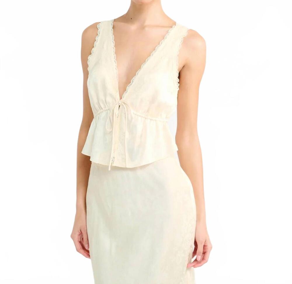 NEW RUMORED lady lace top in ivory